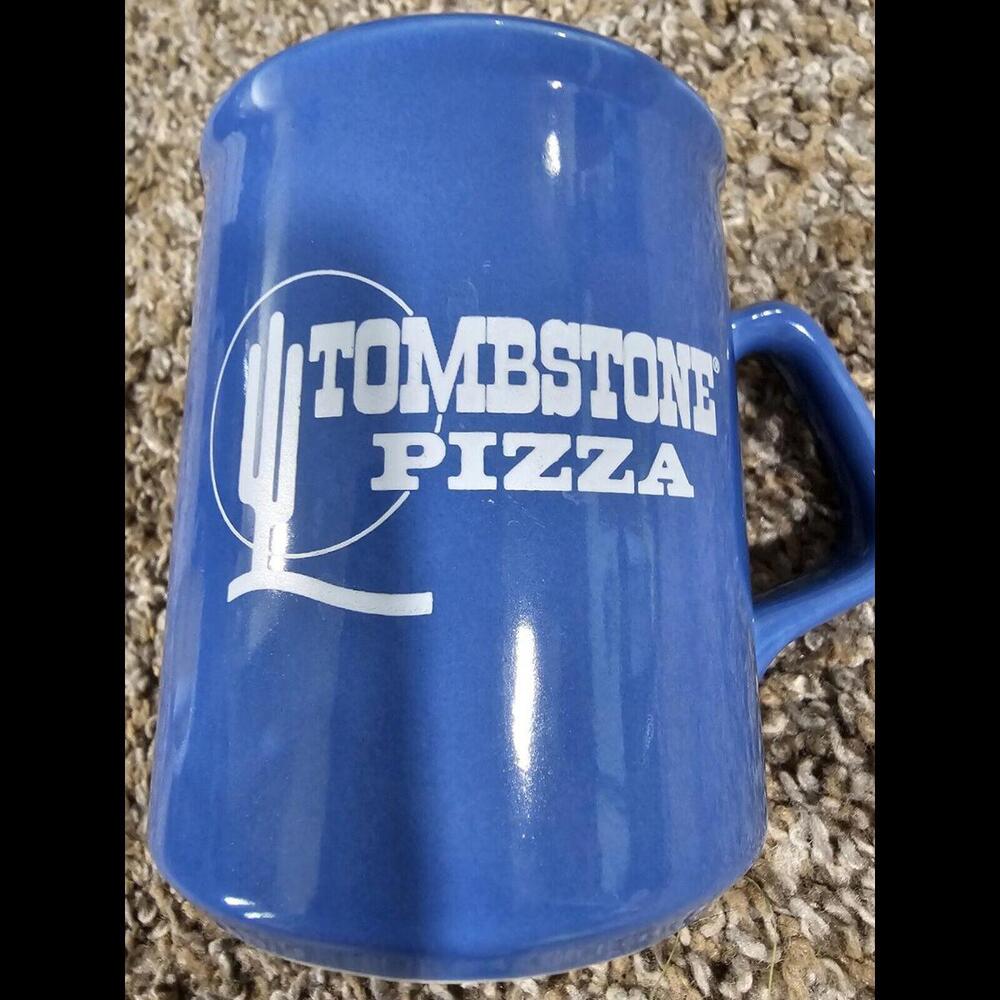 tombstone pizza blue coffee mug - Picture 3 of 5